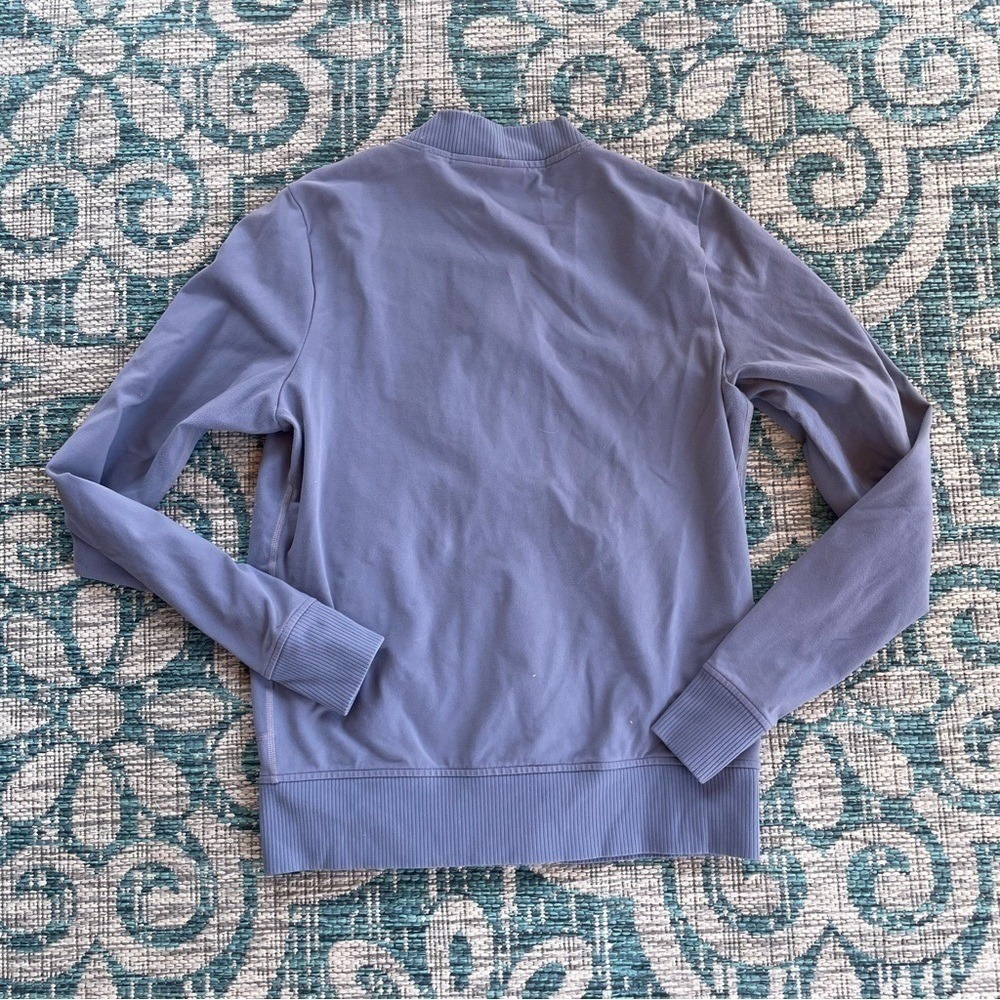 Athleta Women's Blue Lightweight Bomber Jacket Full Zip Athletic Casual Size S - Picture 4 of 7